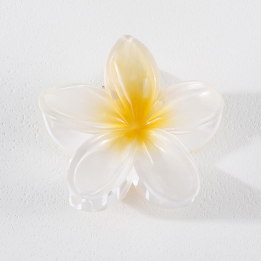 1/2Pcs Gradient Colored Flower Acrylic Hair Claws Clip Women Girls Sweet Hairpins Beach Hawaiian Style Hair Accessories