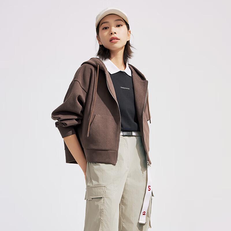 TANBOR Damen Kurzes Kapuzen-Sport-Sweatshirt