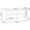TV Stand 100 x 33 x 47 cm Smoked Oak Engineered Wood