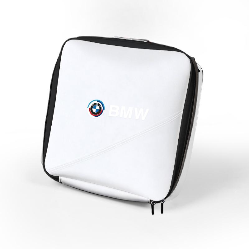 Car Rechargeable Gun Storage Box Leather Organizer Case For BMW i4 F40 F11 E46 E60 E70 G30 Car Storage Bag Accessories keychain JG4