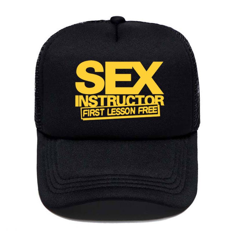 Sex Instructor Funny Creative Baseball Cap Casual Unisex Women Parentchild Hats Mesh Visor Outdoor Sun Hat Adjustable Caps