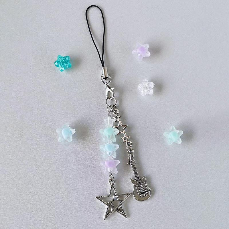 

1 шт. гитара бас звезда бисер телефон цепочка подвески ручной работы музыкальная серия кулон Diy аксессуары сумка автомобиль ключ украшение