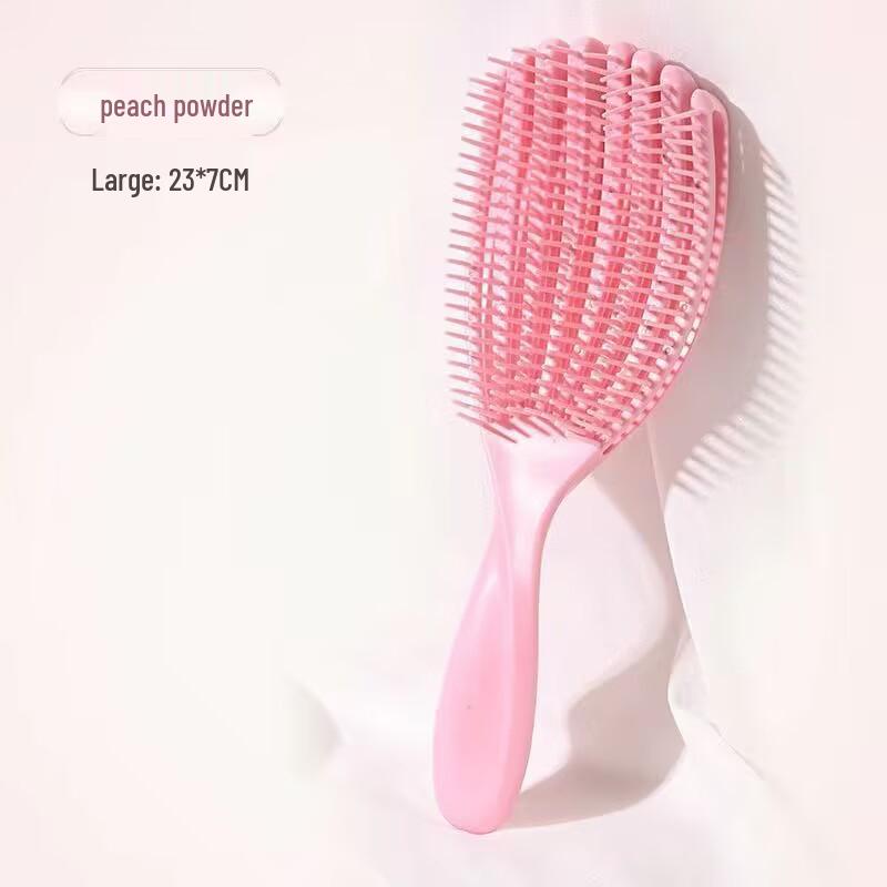Shell Hollow Fluffy Styling Comb: Anti-Static, Gentle on Hair, Scalp Massaging Rib Comb for Dry & Wet Use.