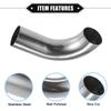 UXCELL 2 Stück 19mm 25mm 32mm 38mm 63mm 90° Bogen Winkelrohr Schlauchrohr DIY Auspuffrohr Lufteinlassrohr für Auto 304 Edelstahl