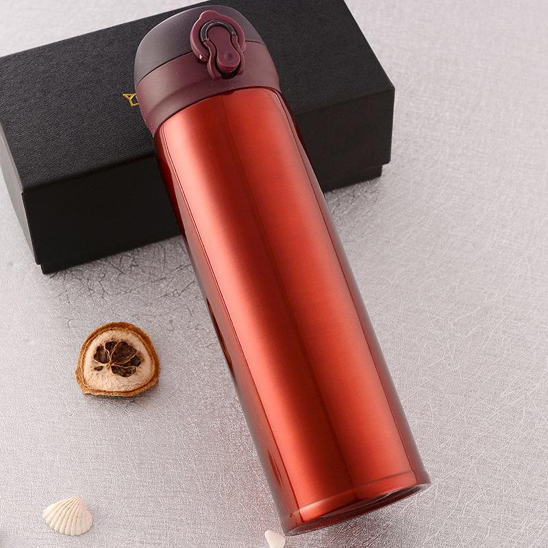 Office and Travel Stainless Steel  Mug Bullet Cup  Vacuum Flasks Cup Travel Mug Thermos Cup 401-500ml красный