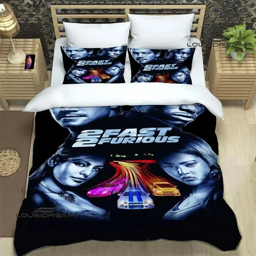 Fast & Furious Printed Bedding Set Single Twin Full Queen King Size Polyester Bedroom Duvet Cover Aldult Kids Quilt Cover Set