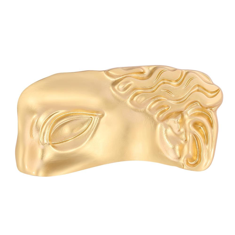 

Преувеличенные броши для женщин, золотые металлические броши в виде половины человеческого лица, аксессуары в стиле вестерн, личные булавки