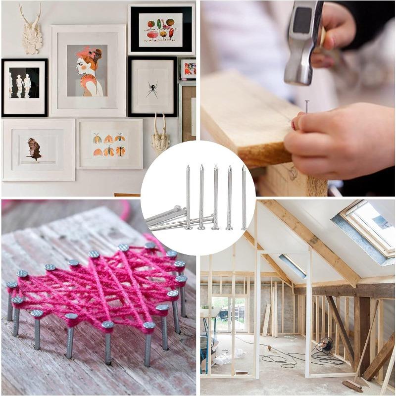 350PCS hanging nail combination hardware nail with tool set box wall nail multi-specification wooden board nail picture frame nail