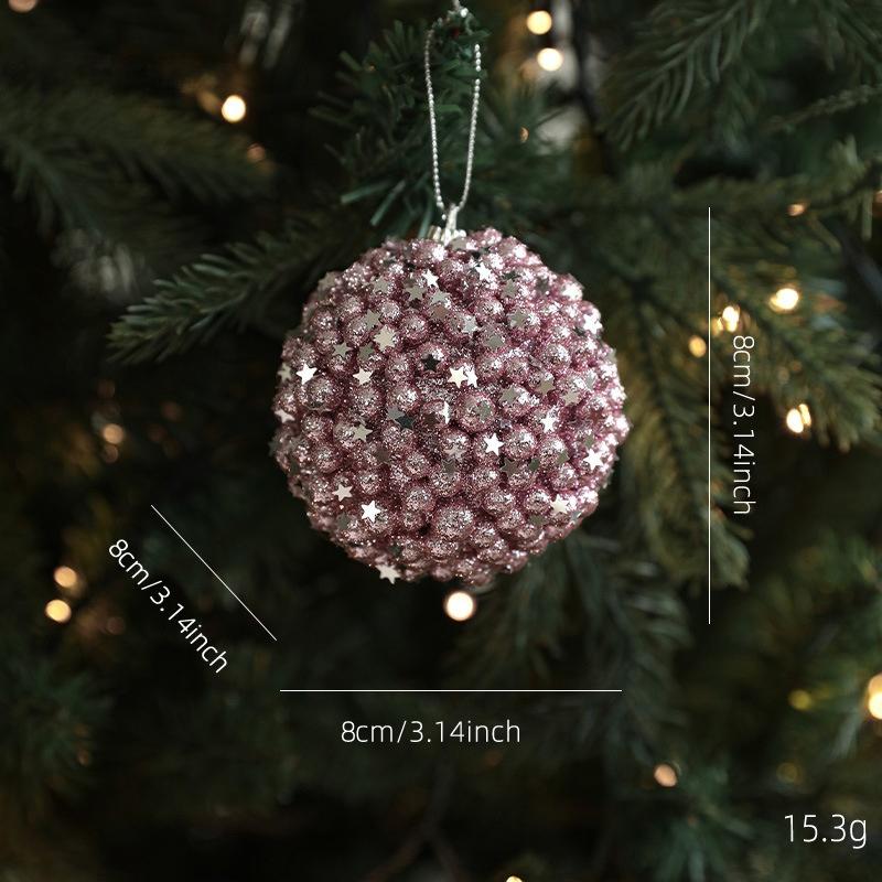 Weihnachtsbaumschmuck Glitzerkugel Rentier Schneeflocken Anhänger Weihnachtsbaumdekorationen Neujahrsparty Deko Navidad