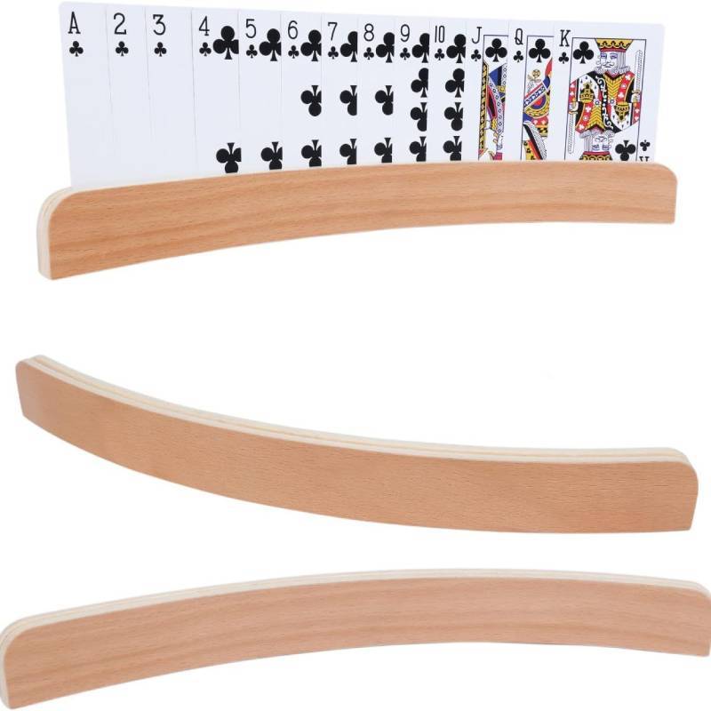 Minimalistický dřevěný držák na karty Dlouhé paže Pokerové karetní hry Potřeby do obývacího pokoje