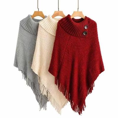 Streamer Style Fringe Knit Shawl: Spring-Autumn Design, Personalized Cape Top, Warm Fringe Outer Layer