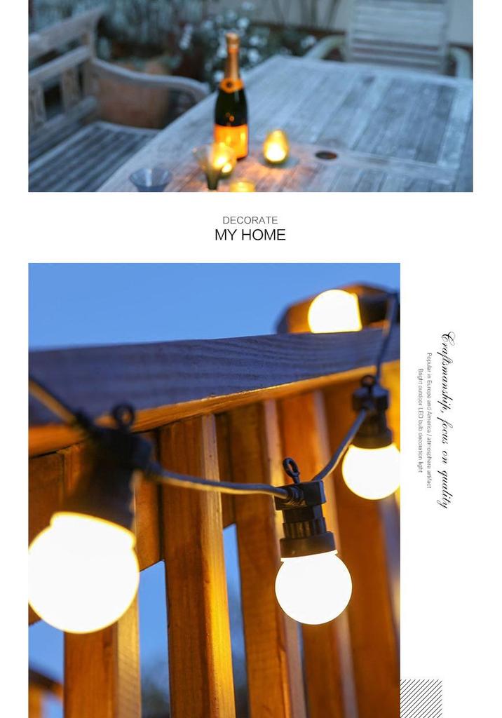Outdoor Waterproof Solar LED G50 Bulb String Lights