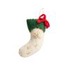 Christmas Wool Sock Ornament, Hanging Decoration for Holiday Crafts