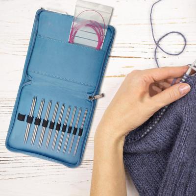 Circular Knitting Needles Set Accessories Flexible Metal DIY 9 Size 1 Pack for Sweater