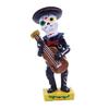 Black Mariachi Band Skeleton Statue Halloween Day of The Dead Skull Figurine Resin Collectible Folk Musician Players Ornament for Home Decor