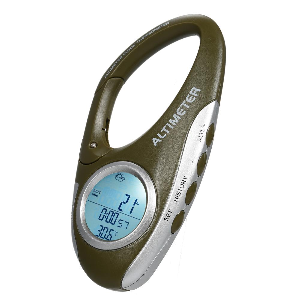 Electronic Altimeter Carabiner Altimeter Handheld Thermometer Outdoor Fishing Weather Forecast Mode Meter Outdoor Gadget