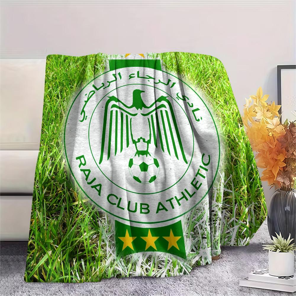 Rajakasablanca Sports Club  Print Flannel Blanket, High Quality Comfortable for All Seasons, Home Decor, Warmth and Comfort