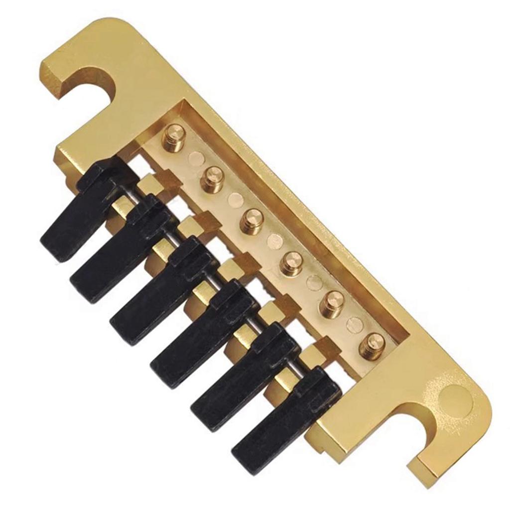 LP Electric Guitar Tune O Matic Bridge Pull Plate Tail Piece Reversible String Code Guitar Roller Saddle Bridge TP 6