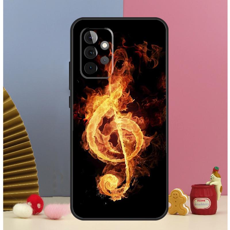 Music Note Musical Treble Clef Case For Samsung Galaxy A55 A35 A15 A36 A56 A26 A16 A06 A13 A33 A53 A34 A54 A12 A32 A52 A17