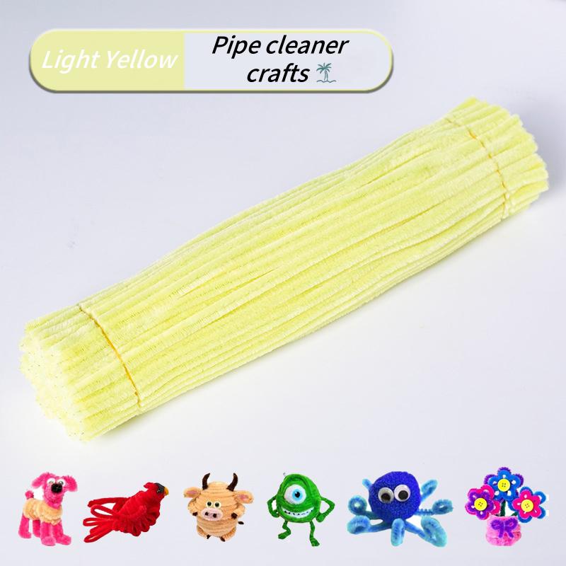 100 Pieces Pipe Cleaners Chenille Stem, Solid Color Pipe Cleaners Set for Pipe Cleaners DIY Arts Crafts Decorations