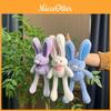 Adorable Pull Apart Rabbit Plush Toy Keychain Cute Cartoon Animal Accessory For Gifts