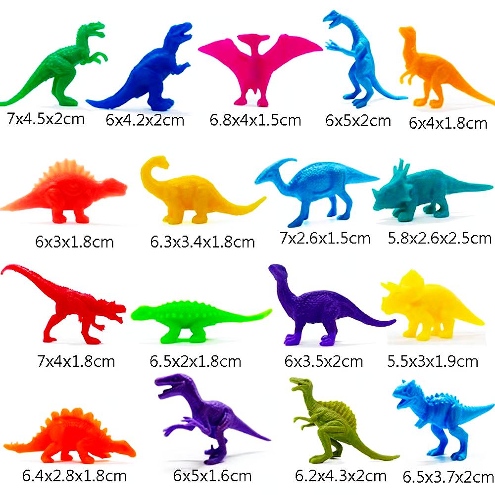 20/50/100Pcs 13 Styles Mini Colorful Dinosaur Toys for Kids Birthday Party Favor Piñata Filler Carnival Party Rewards Gift Pack