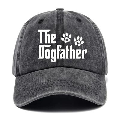 The Dogfather Funny Hats Dog Dad Baseball Cap Dog Lover Hat Gifts for MenAdjustable  Baseball Cap for Men Black