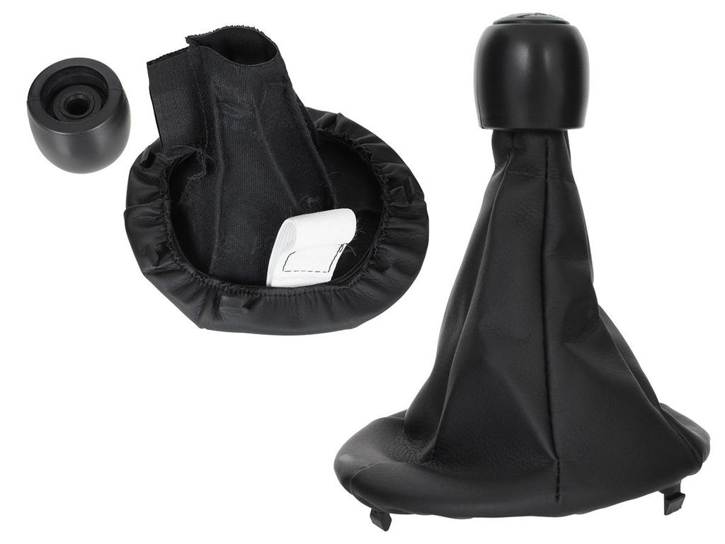 Fiat Panda II 03-12 Gear Shift Knob Black + Gaiter, 5-Speed