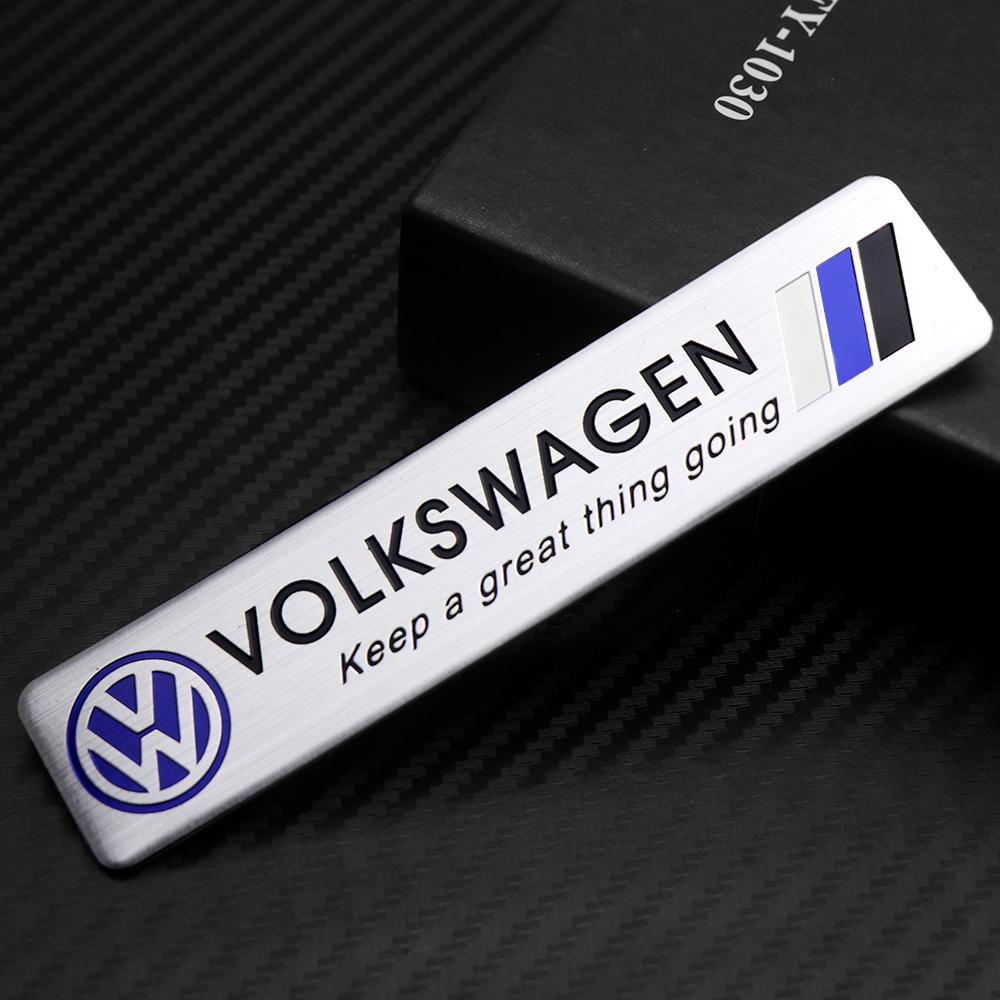 

1/2pcs 3D Aluminum Car Body Rear Trunk Decoration Stickers For Volkswagen VW Racing RLine Emblem Badge Auto Refit Accessories 1pc