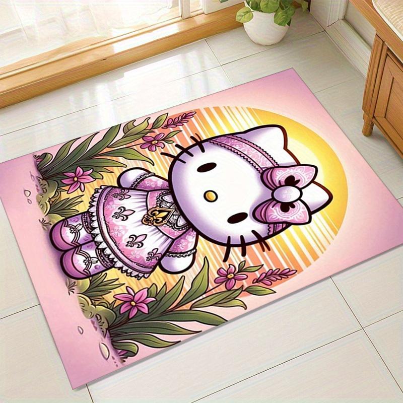 

1 шт. Цветочный коврик Hello Kitty - Ковер для офиса, Уличный коврик, Подарок для декора дома z113 60cm by 90cm