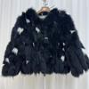Real Fox Fur Coat for Women Autumn and Winter Warm Real Fur Coat Short Style Fur Versatile Young Tops
