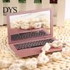Handheld Cosmetic Mirror Mini Laptop Mirror, Pocket Size Shaped Makeup Portable Small Handy Grooming Folding Computer for Dollhouse Accessory, Travel
