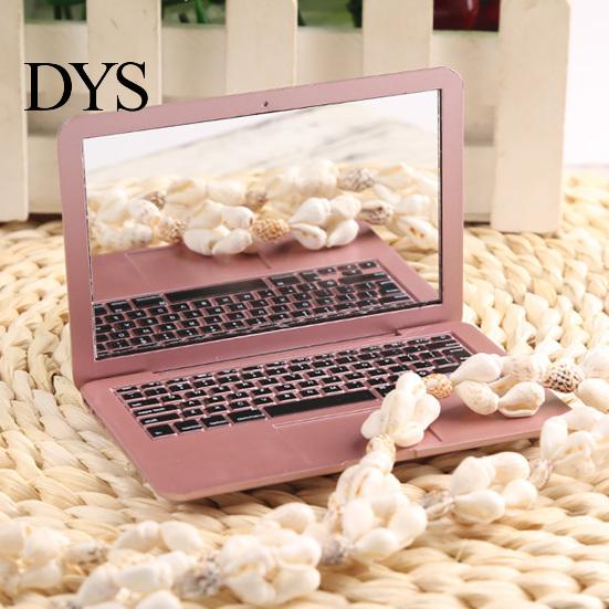 Handheld Cosmetic Mirror Mini Laptop Mirror, Pocket Size Shaped Makeup Portable Small Handy Grooming Folding Computer for Dollhouse Accessory, Travel