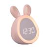 Kids Cute Rabbit Alarm Clock With Night Light USB Charging Smart Alarm Clock Led Digital Alarm Clock For Boys Girls Bedrooms