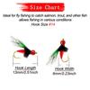 9Pieces/Box Mini bait fly hook, Mosquito Flies, Griffith Midges and Griffith Ant Fly Fishing Bait-Fishing for Trout/Perch-3 Mixed Styles-Hook Size #14