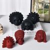 Halloween Terrifying Skeleton Aztec Silicone Mold DIY 3D Maya Ancient Tribal Warrior Statue Candle Mold Craft Home Decor