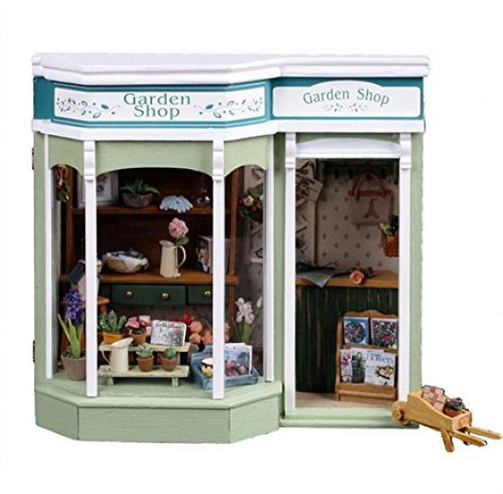 

Кукольный домик Набор для самостоятельной сборки Миниатюрный Европейский дневник путешествий Цветочный магазин [Товар]