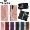 Magnetic Leather Phone Case For Huawei P10 P20 P30 Pro Mate 10 20 Lite P8 Lite 2017 Cover Embossed Flip Wallet Holder Book Coque