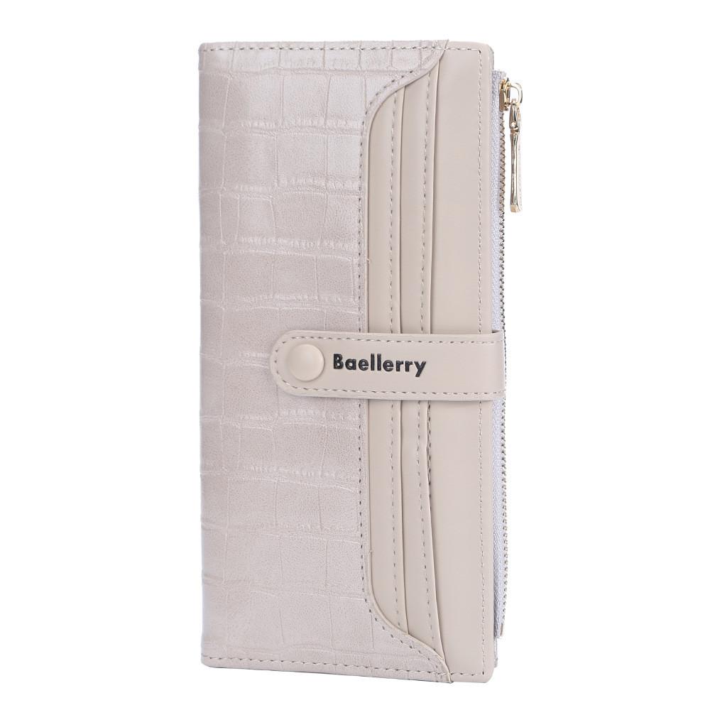 Baellerry Ladies Wallet Long Pu Leather With Multiple Card Slots And Zipper For Daily Use