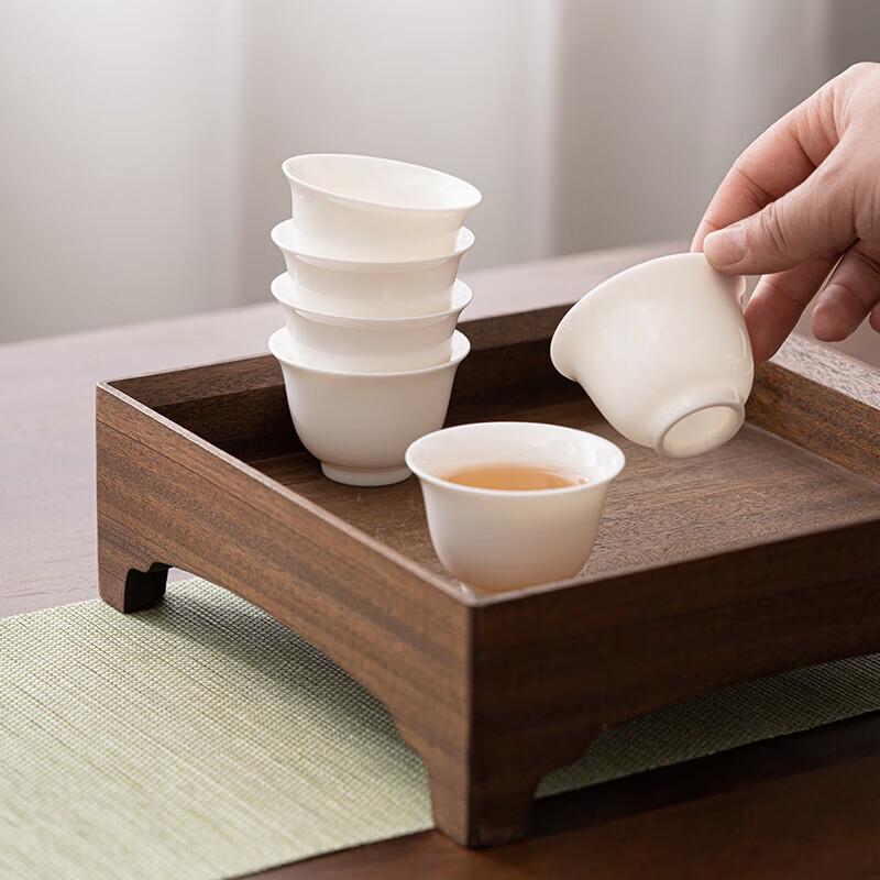 White Jade Porcelain Tea Cup Set