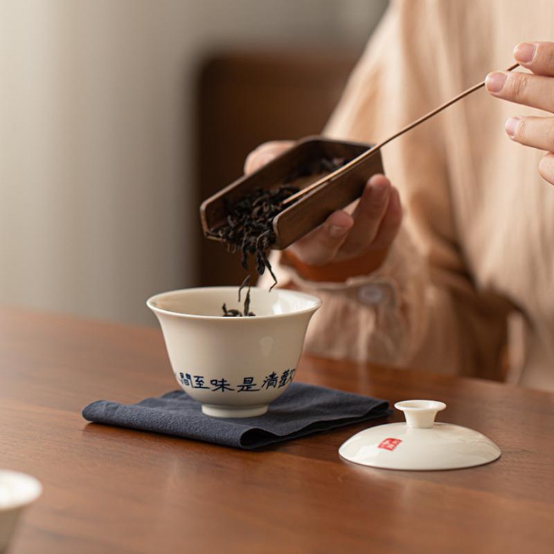 Retro Plant Ash Portable Travel Tea Set Boutique Koi Fish Set Of Cups 1 Pot 2 Cups Tea Maker Outdoor Tote Bag Accessories Craft