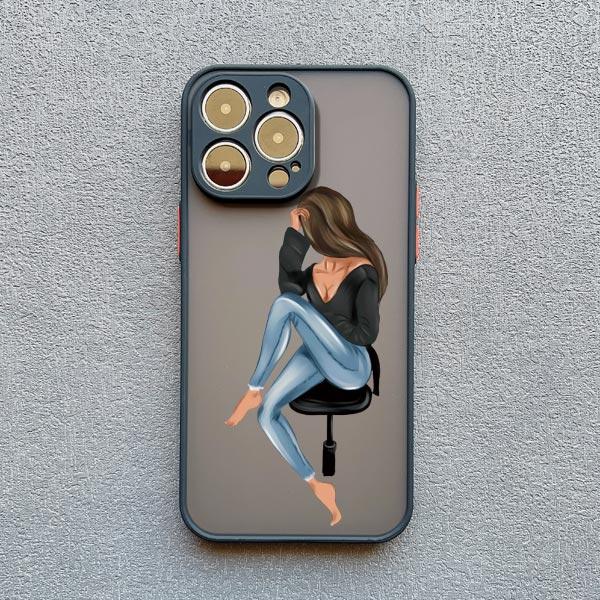Cute Cartoon Hand Drawn Beautiful Girl Phone Case for Iphone 16 15 14 Pro Max 13 11 12 Mini Pro Max X XR XS 7 8 Plus SE2 Cover