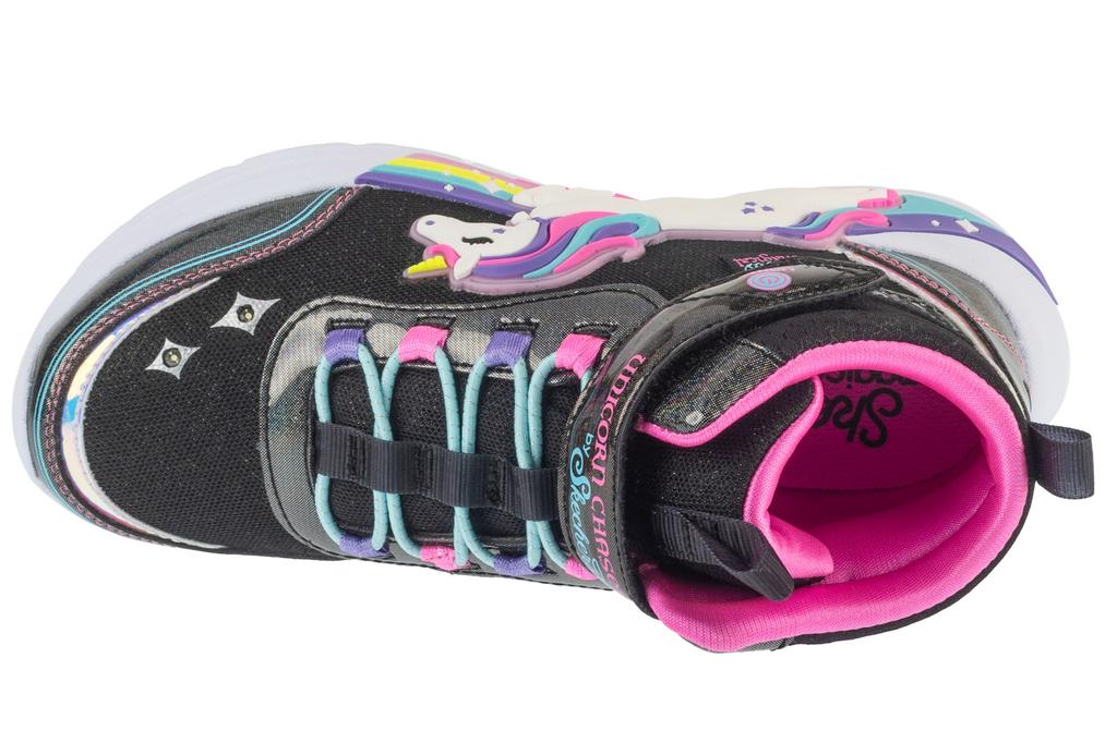 Skechers S-Lights: Unicorn Chaser - Jumping Magic, for Girl Black Sneakers
