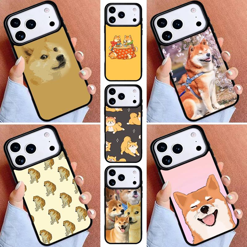 Shiba Inu Cute Cartoon Art Phone Case for iPhone 17ProMax 12 13 14 15 16e 17 Pro Max Plus Air Cover