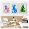 Animal Balloon Art Poster Set of 3 Prints Balloons Artful Dog Frog Unicorn Canvas Painting for Living Room College Dorm Decor
