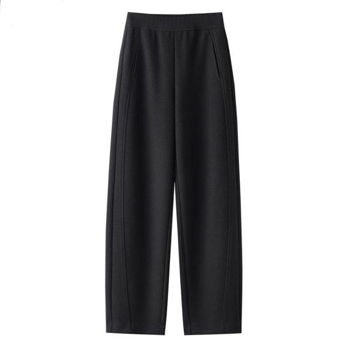 

Women s Gray Drapey Banana Pants: Slimming Autumn/Winter Casual Scythe Narrow/Wide Leg, Relaxed Fit 3XL
