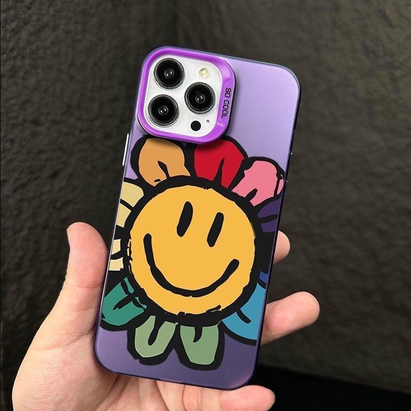 Apple 15promax for 13 creative 15pro personality 12 color silver color sunflower iPhone phone case