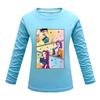 Children's Cartoon Printed Long Sleeved O-Neck T-shirt, Casual and Comfortable Base Shirt