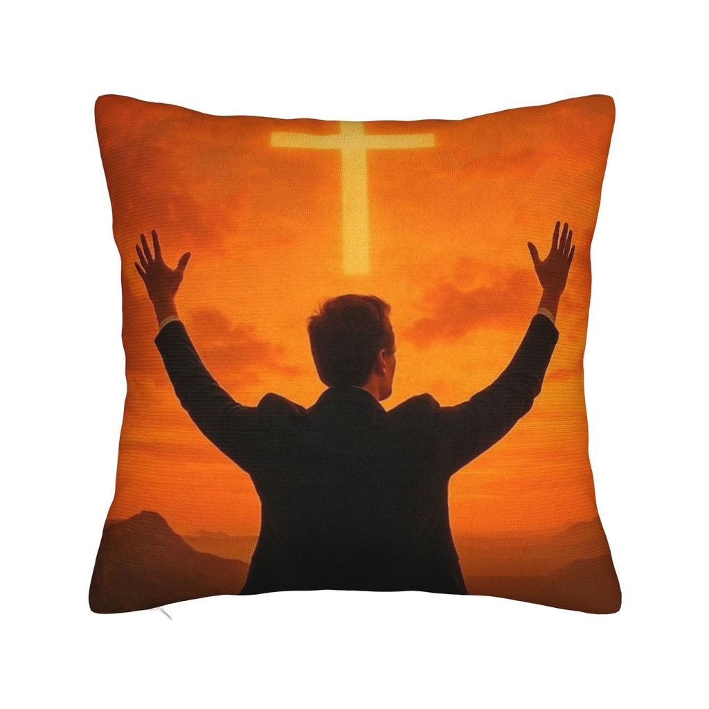 Fundas de Almohada Angélicas y de Jesús de Charlie Kirk Funda de Almohada Cuadrada Linda y Divertida para Silla de Sala de Estar