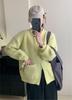 Hanmall Zipper Collarless Knit Sweater with Pockets and Double Front Loose Winter Long Keeps You Warm for Fall and Perfect for Commuting Women's